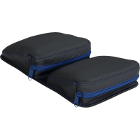 (image for) Dash Pouch, Blue stitch w/ blue zipper