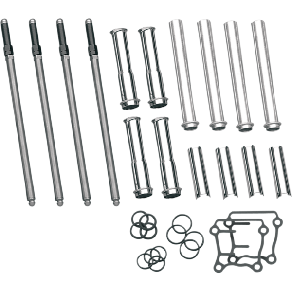 (image for) S&S CYCLE S&S Adjustable Pushrod Kit with Chrome Covers