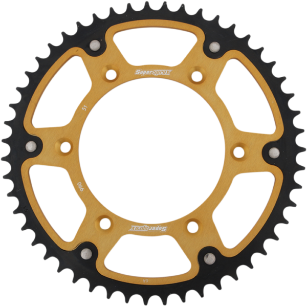 (image for) SUPERSPROX Stealth/gold Rear Sprocket - 51T