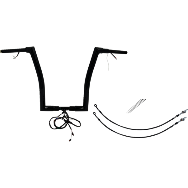 (image for) Fat Baggers Flat Top EZ Install Handlebar 16" Gloss Black