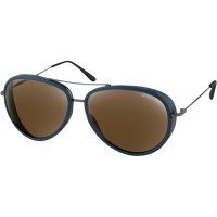 (image for) Ice Sunglasses - Matte navy/brown HD w/ silver mirror lens