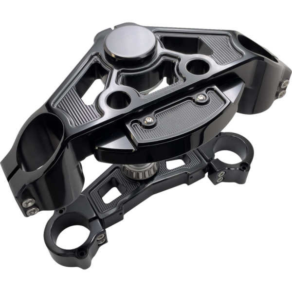 (image for) Arlen Ness Method +2" Drop Triple Tree Kit - Black Anodized