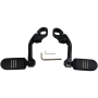 (image for) Rivco Highway Pegs with 5" Mounting Arms - Matte Black, w/ Custom Pegs