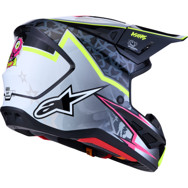 (image for) Alpinestars S-M7 Blaster Helmet - Black/Gray/Fluo Yellow - Size M