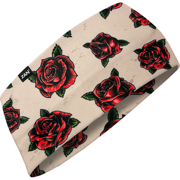 (image for) Zan Headgear SportFlex Headband - Tattoo roses