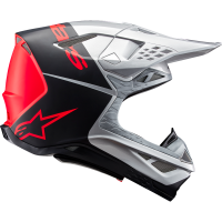 (image for) Alpinestars S-M10 Supertech Helmet, Flood - Silver/Black/Fluo Orange, Size S