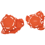 (image for) Acerbis X-Power Engine Cover Kit - Orange 16