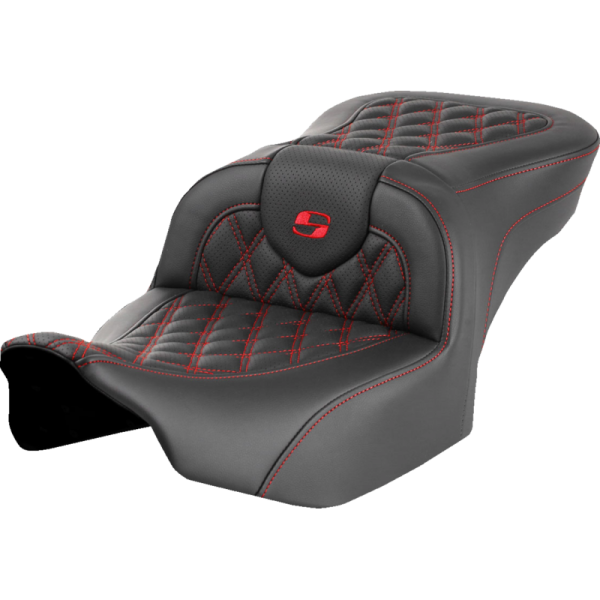 (image for) Saddlemen Roadsofa LS Seat, Red Stitching, W/O Driver's Backrest