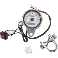 (image for) Mini Electronic Speedometer 2.37" Polished/White