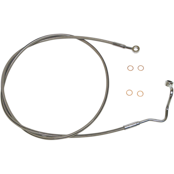 (image for) MAGNUM Stainless w/ Chrome Fittings +8" Upper Brake Line Kit for 19-23 FLHTCUTG