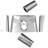 (image for) Ribbed Fork Tins - 5-piece, Chrome