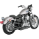 (image for) Vance & Hines 3" Round Twin Slash Slip-On Mufflers - Black