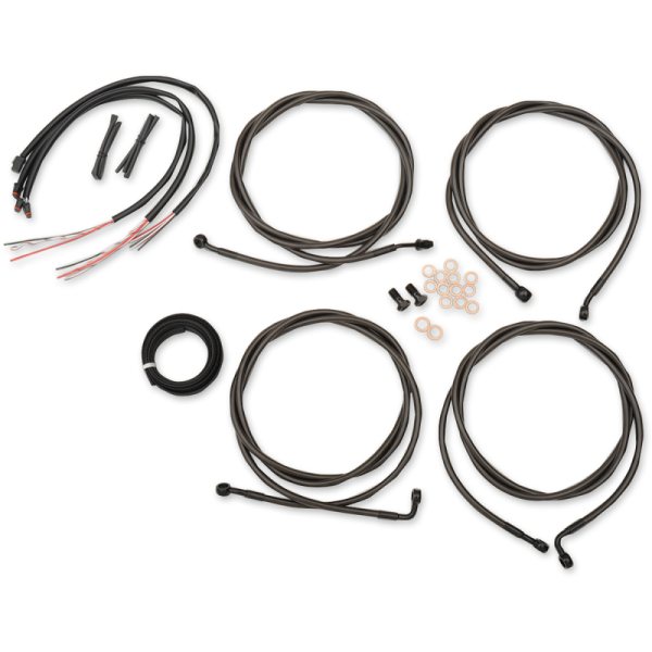 (image for) LA Choppers Midnight Braided Standard Kit for 17-20 Dresser w/ ABS (12-14in.)