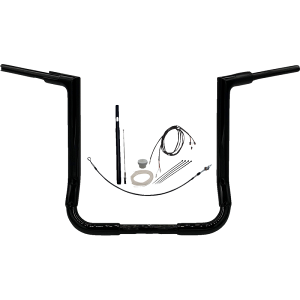 (image for) FAT BAGGERS INC Fat Baggers Flat Top EZ Install Handlebar 16" Gloss Black