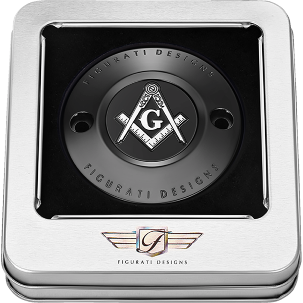 (image for) FIGURATI DESIGNS Timing Cover Black w/ Masonic emblem
