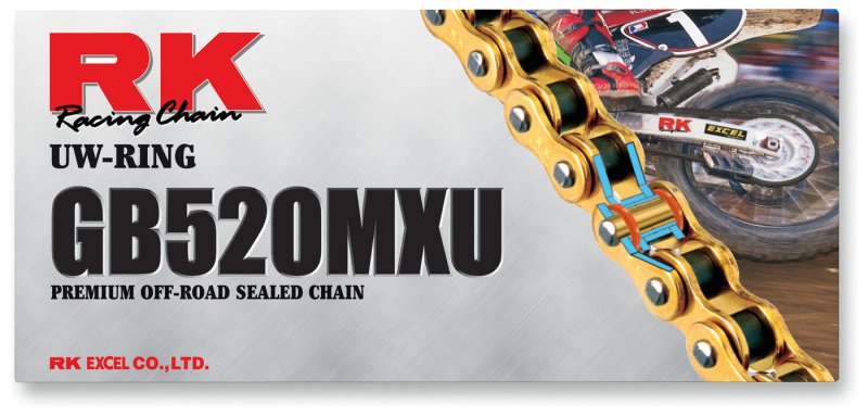 (image for) RK GB 520 MXU Gold Motocross Chain - 130 Links