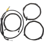(image for) LA Choppers Midnight Braided Complete Kit for 21-23 FLHTK/FLHX (12-14in.)
