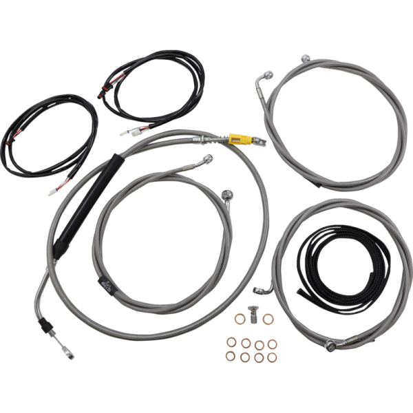 (image for) LA Choppers Stainless Plug-and-Play Cable Kit (18-20in Bars)