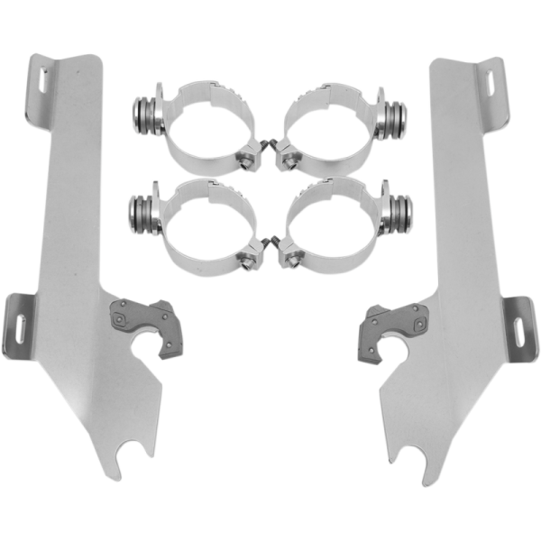 (image for) MEMPHIS SHADES METRIC Trigger-Lock Mount Kit Polished for Honda VTX1800F 05-08 w/ exposed forks