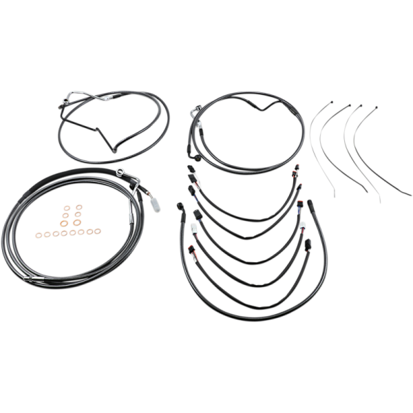 (image for) MAGNUM Black Pearl Handlebar Installation Kit (12"-14" Apes)