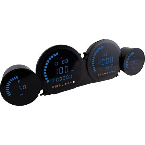 (image for) Koso North America HD-03 Four-Piece Gauge Kit - Blue LED Display