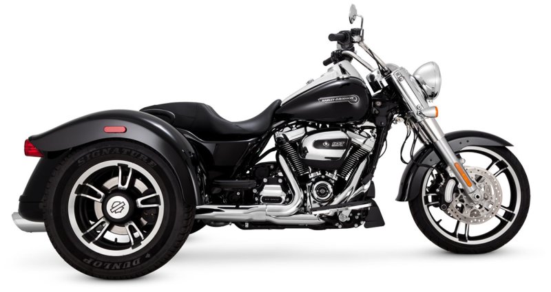 (image for) Vance & Hines 4" Twin Slash Slip-On Muffler Chrome