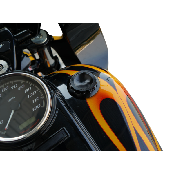 (image for) Arlen Ness Vented Gas Cap 12-point Black Anodized