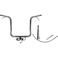 (image for) Pre-Wired EZ Install 1 1/4" Round Top Handlebar Chrome 16" Rise