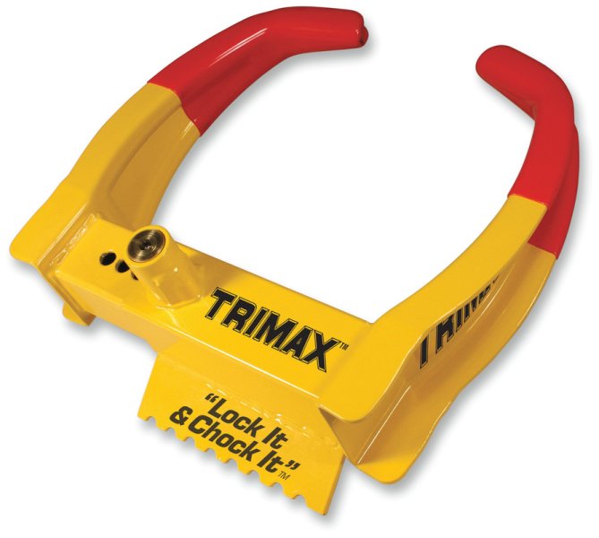 (image for) Trimax Universal Wheel Chock Lock, 6" closed, 10.5" open