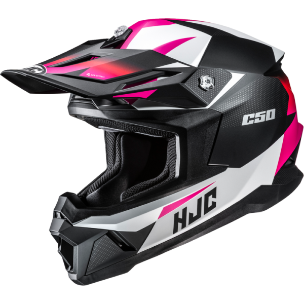 (image for) HJC C50 Slide Helmet - Semi-Flat Black/Pink - Size XS