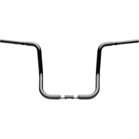 (image for) Gloss Black 1 1/4" Twin Round Handlebars, 14" End Rise