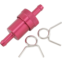 (image for) EMGO Anodized Aluminum Fuel Filter - 5/16" Red