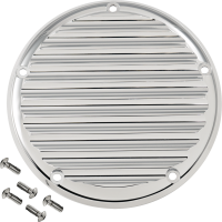 (image for) Billet Derby Cover - Finned, Chrome