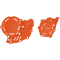 (image for) Acerbis X-Power Engine Cover Kit - Orange 16