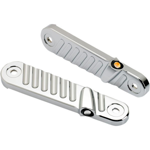 (image for) Joker Machine Streamliner Front LED Turn Signal, Finned Chrome