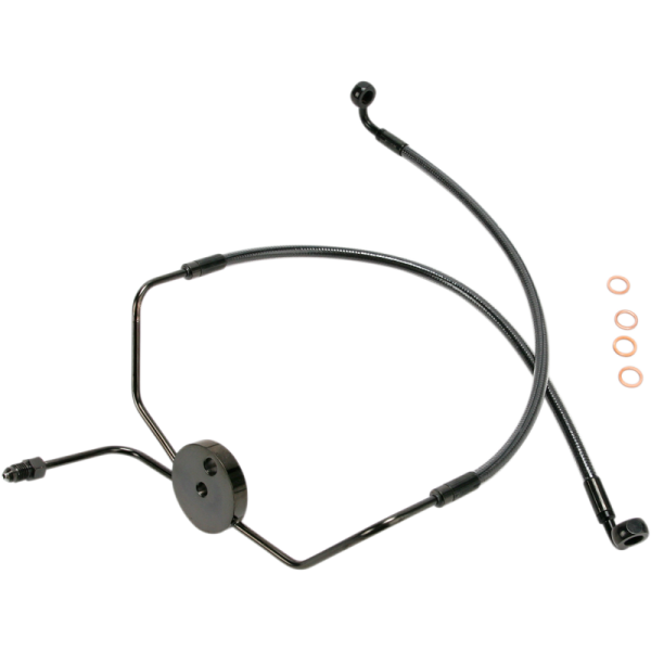 (image for) MAGNUM Black Pearl Lower Front Brake Line for 99-07 FLTR