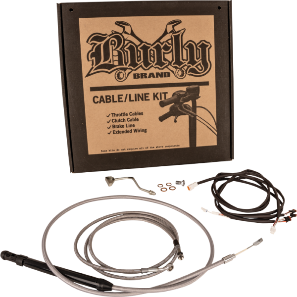 (image for) Burly Brand Ape Hanger Install Kit - Stainless Steel