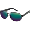 (image for) Commandant Sunglasses - Matte metallic charcoal w/ matte black metal/brown HD green mirror