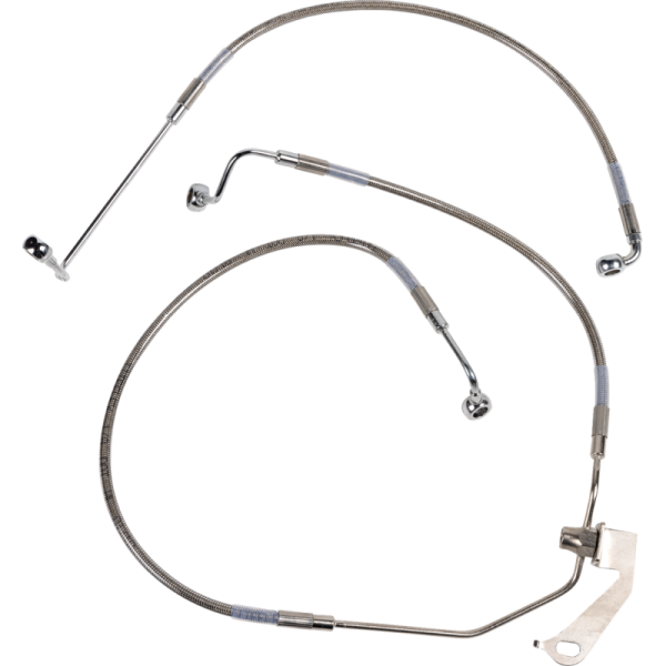 (image for) Drag Specialties Clear-Coated Rear Brake Line Kit 1741-6340