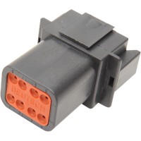 (image for) Black 8-Pin Receptacle