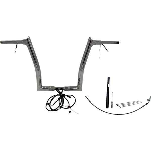 (image for) FAT BAGGERS INC EZ Install Handlebar Kit Chrome 14" Rise