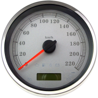(image for) 5" Programmable Speedometer Silver Face
