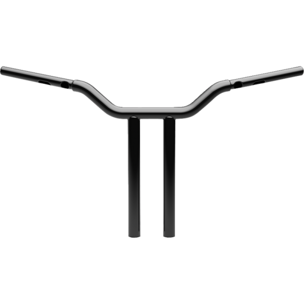 (image for) LA Choppers Gloss Black 1 1/4" One-Piece Kage Fighter T-Bars, 16" End Rise