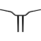 (image for) Gloss Black 1 1/4" One-Piece Kage Fighter T-Bars, 16" End Rise