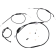 (image for) Burly Brand Black Handlebar Cable/Line Install Kit, For 8" stock bars