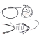 (image for) Burly Brand Black Vinyl Handlebar Cable and Brake Line Kit for Jail Bars, For 14" Jail bars