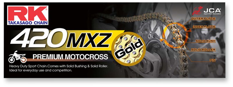 (image for) RK 420MXZ Heavy-Duty Chain - Gold, 134 Links