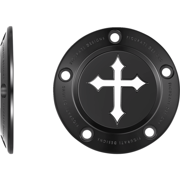 (image for) FIGURATI DESIGNS Timing Cover Black w/ cross