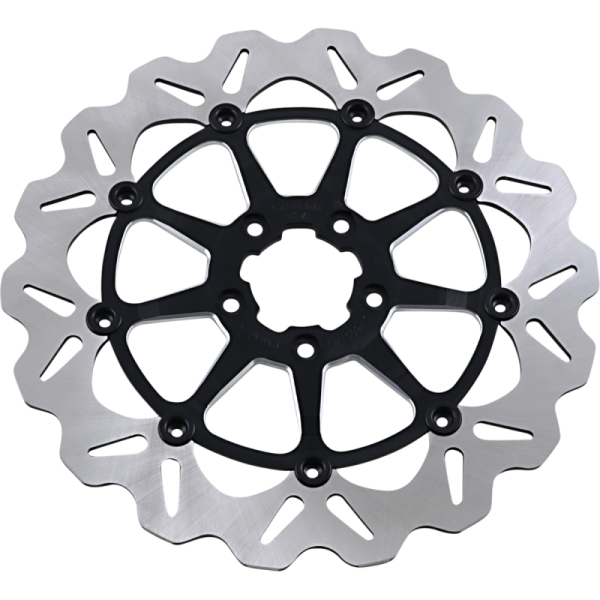 (image for) GBRAKES 13" Full-floating Rotor, Black/Machined Carrier