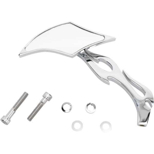 Drag Specialties Gothic Mirrors with Sculptured Flame Stems